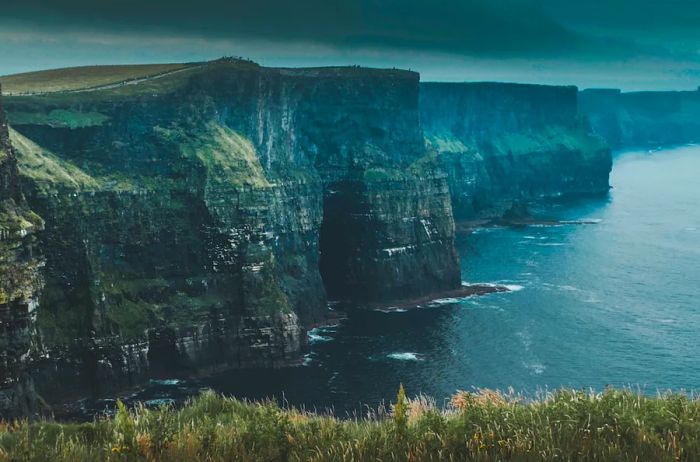 Ireland's Cliffs of Moher during a storm