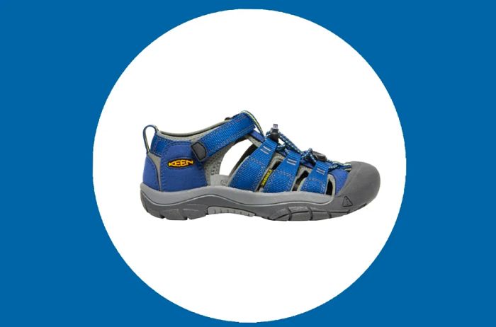 KEEN Newport H2 Sandals in blue with a gray sole