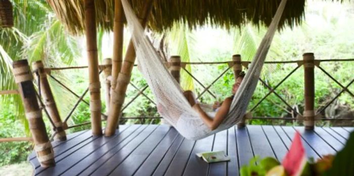 Hammocks are scattered throughout Playa Viva's expansive 200-acre grounds.