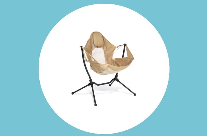 Nemo Stargaze Reclining Camp Chair in beige with black legs