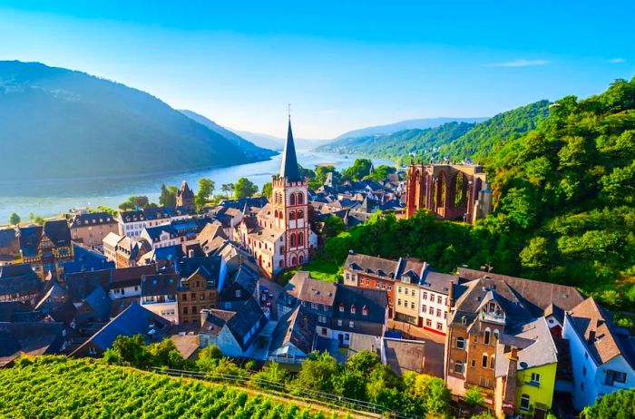 The charming town of Bacharach situated along the Middle Rhine