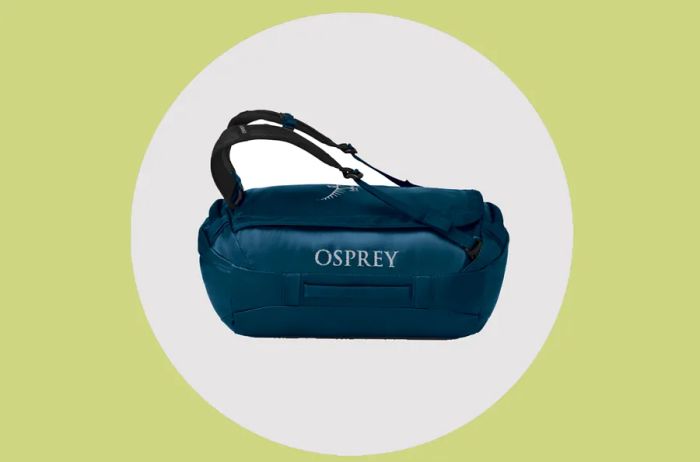 The Osprey Transporter Duffel Bag 40L in navy blue