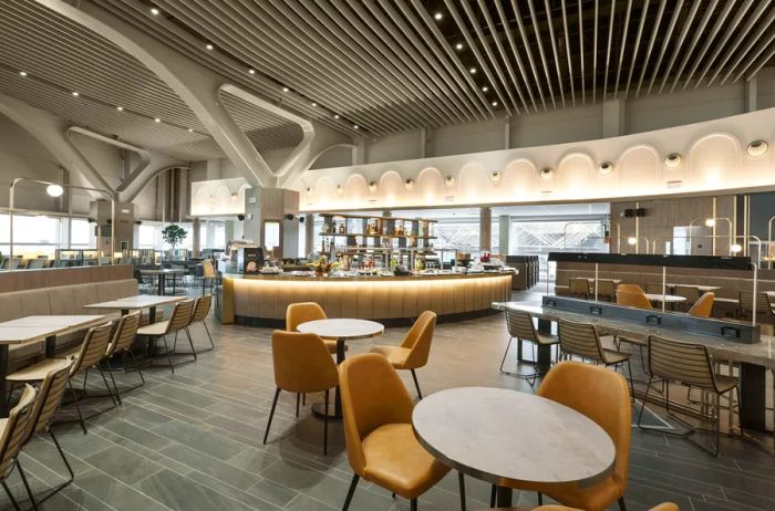 A look inside one of the two Plaza Premium Lounges at Rome’s Leonardo da Vinci-Fiumicino Airport