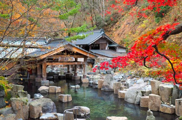 Takaragawa Onsen Osenkaku in Gunma, Japan