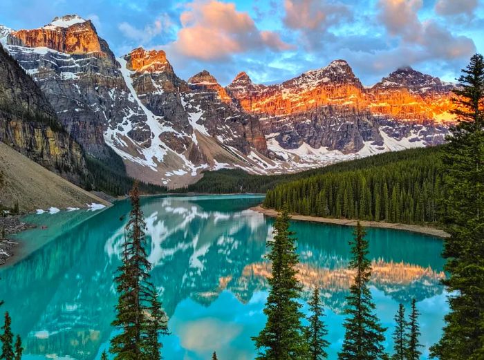 Mountains adjacent to Lake Louise at Banff National Park