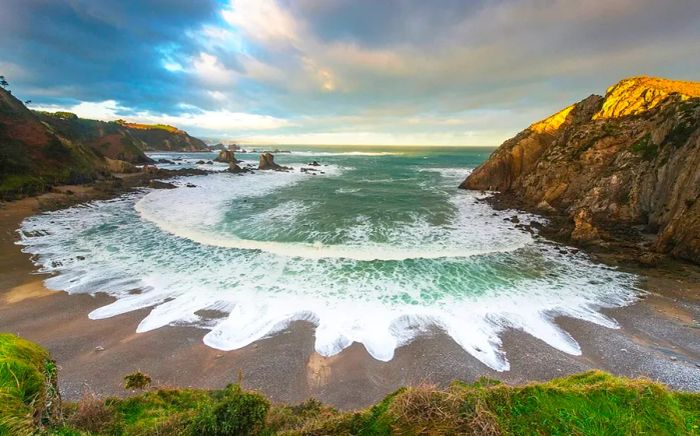 Playa del Silencio, Bay of Biscay, Asturias, Spain. (Photo by Sonja Jordan/Getty Images)