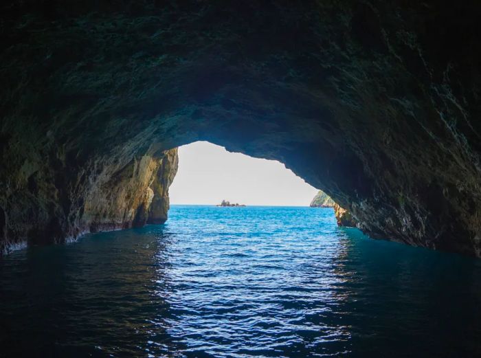 A sea cave on Poor Knights Islands, New Zealand