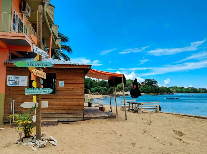 Serene waters along the beach in Tobago