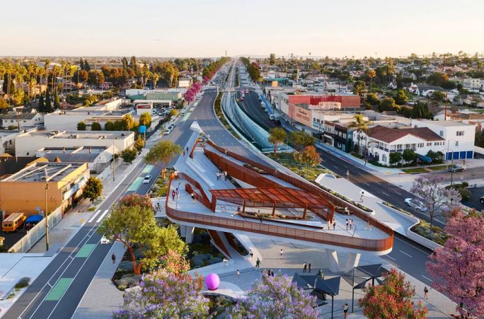 Sankofa Park, a part of Destination Crenshaw, located in Los Angeles.