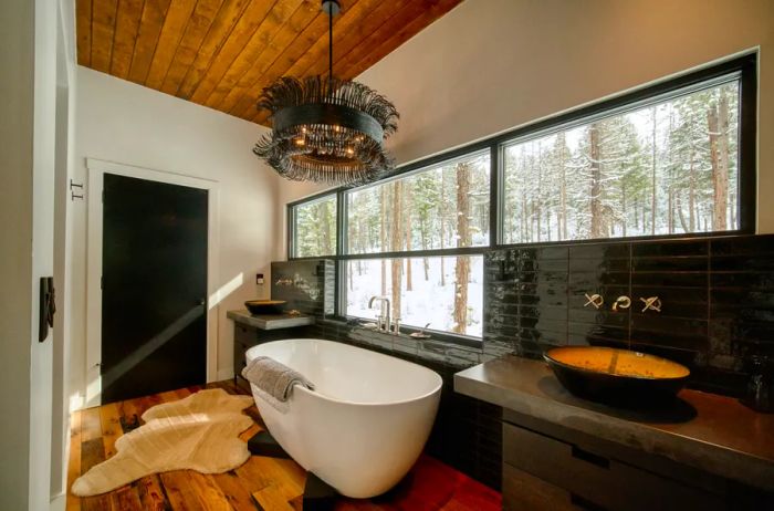 A stunning bathroom in a 