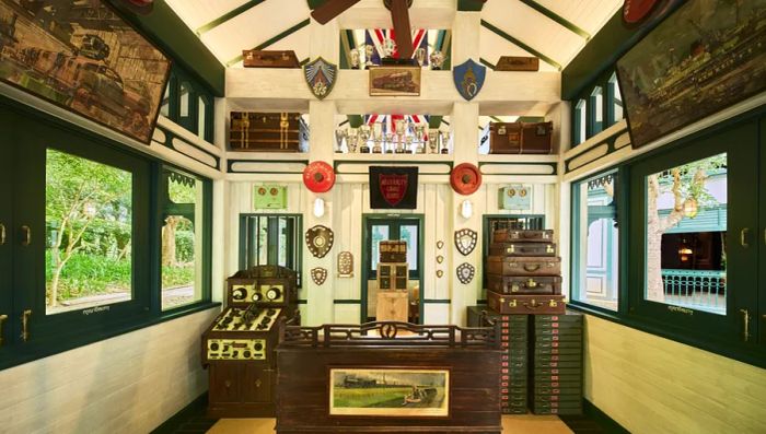 Interior view of a room at InterContinental Khao Yai Resort, designed to evoke the charm of train carriages.