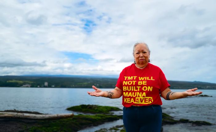 Activist Dr. Noe Noe Wong-Wilson, who identifies as Kānaka Maoli