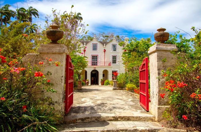 The facade of St. Nicolas Abbey in Barbados