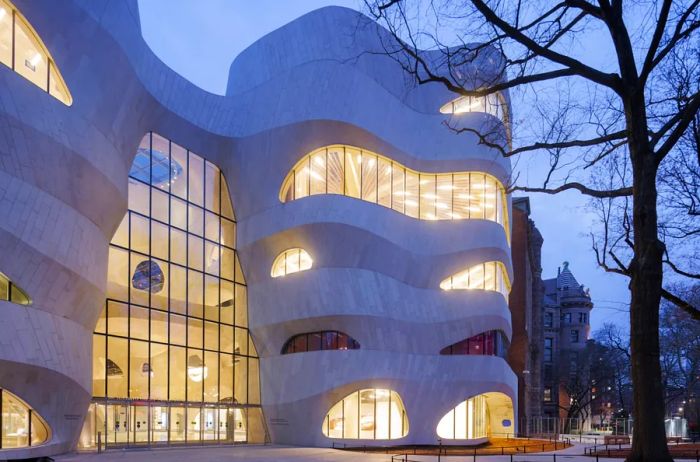 Gilder Center's Curved Facade