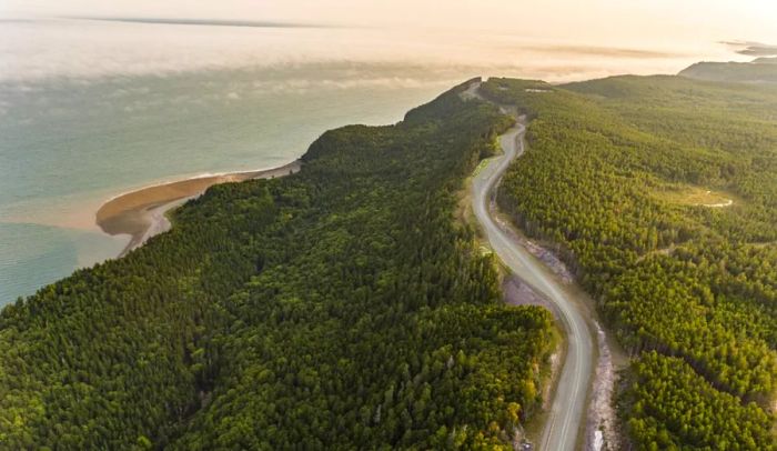 Aerial view of the Fundy Trail Parkway