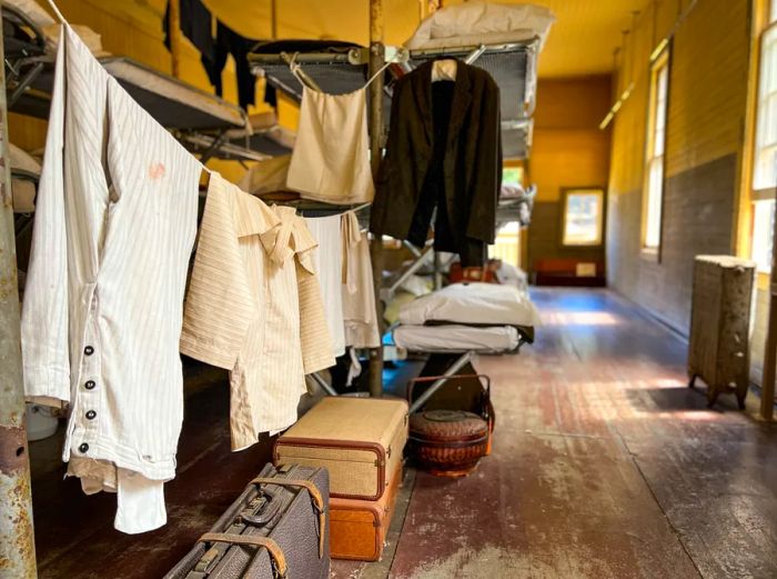 Inside the barracks of the Angel Island Immigration Center