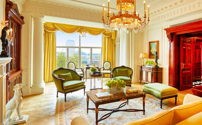 Interior of a suite at the Savoy