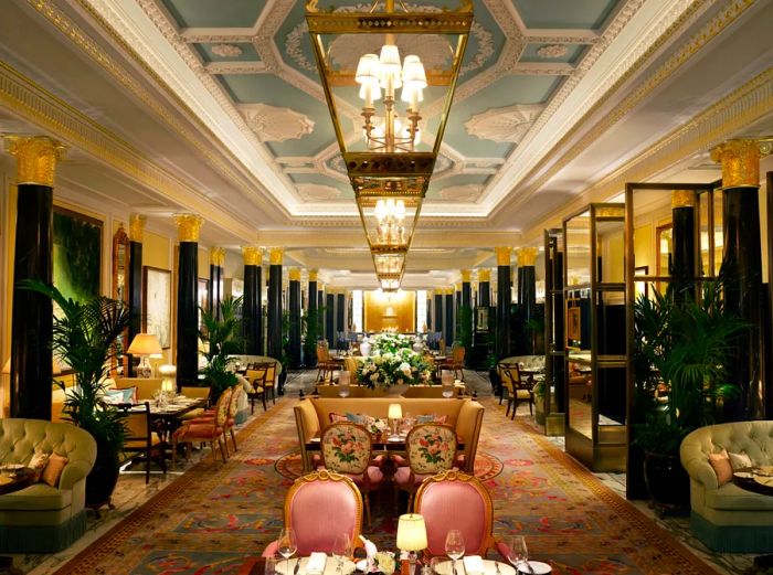 The interior of the Dorchester's newly updated promenade