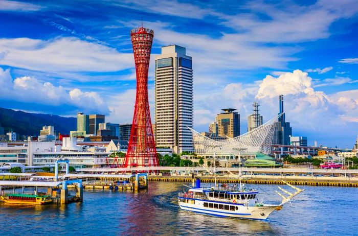 View of Kobe from the harbor