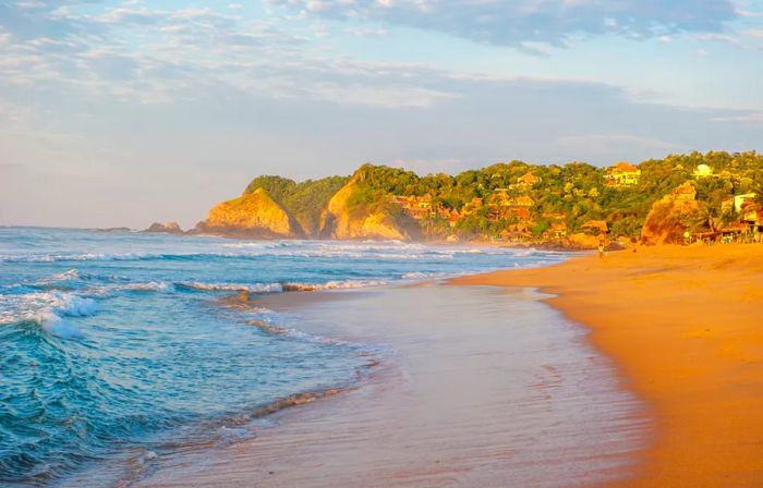 Sunrise at Zipolite beach