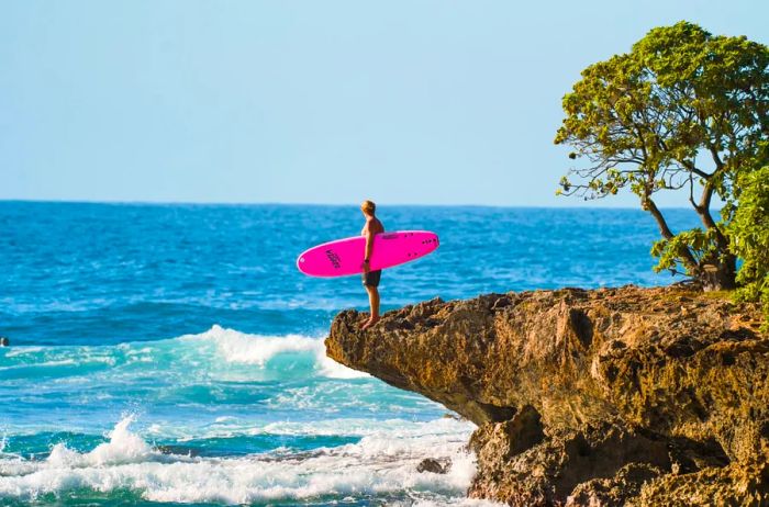 There are perfect surfable waves right in front of the resort.