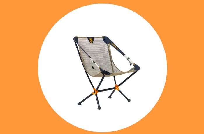 A gray Nemo Moonlite Reclining Camp Chair