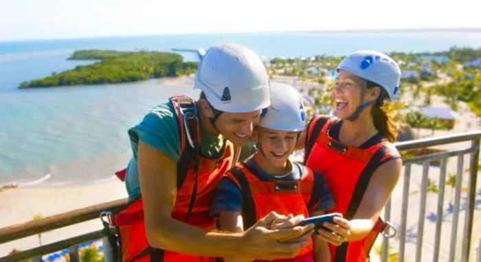 Zipline Across Harvest Caye