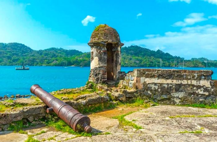 Viewpoint overlooking the Caribbean Sea near Colon, Panama