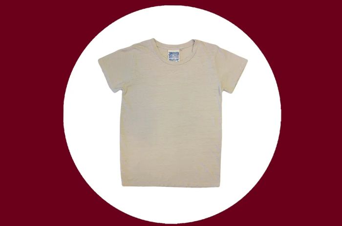 tan short-sleeved tee