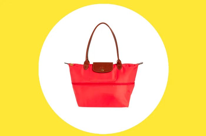 Longchamp Le Pliage Expandable Tote in Pomegranate