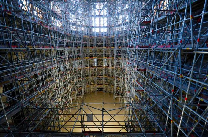 Inside Notre-Dame cathedral on June 16, 2021