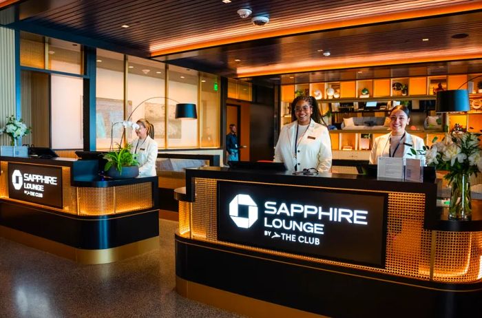 Entry staff at the Boston Chase Sapphire Lounge by the Club