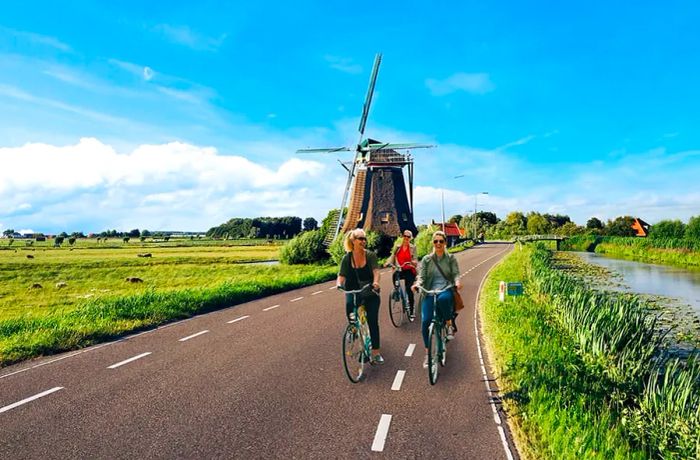 Cycling Near Maasland, Holland