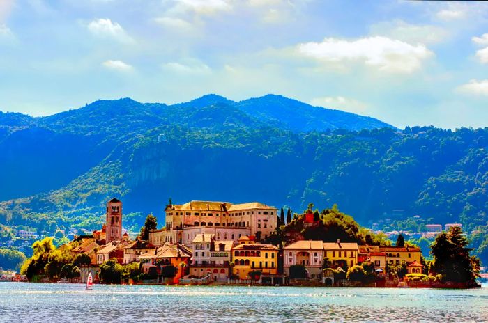 San Giulio on Lake Orta, Italy