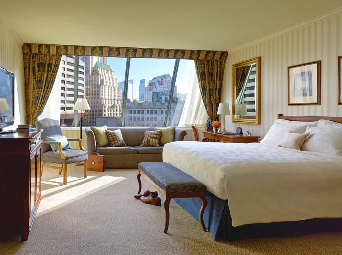 Langham Boston guest room with city views