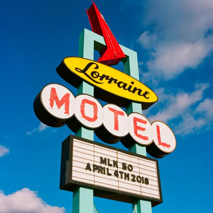 The sign from the Lorraine Motel, the site of Martin Luther King Jr.'s assassination.