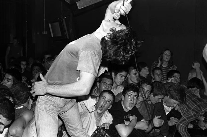 The band Void performing at the 9:30 Club in 1982.