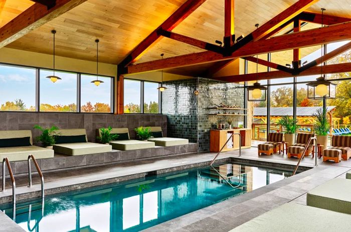 Indoor saltwater pool