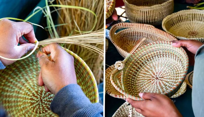 Sweetgrass crafted by Gullah artisans