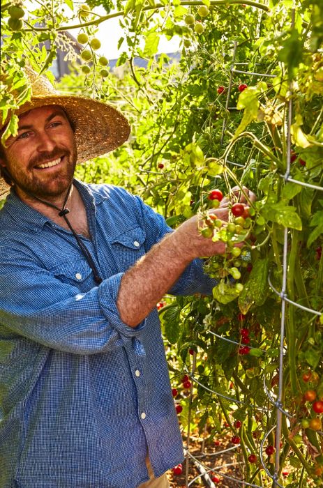 Nick Runkle in the gardens of Stanly Ranch