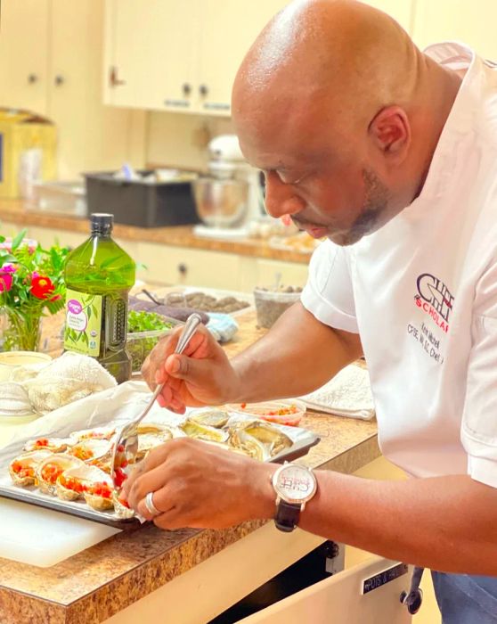 Chef Kevin Mitchell is the inaugural Black chef-instructor at the Culinary Institute of Charleston.