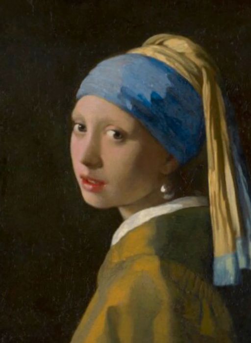 Vermeer's Girl With a Pearl Earring painting