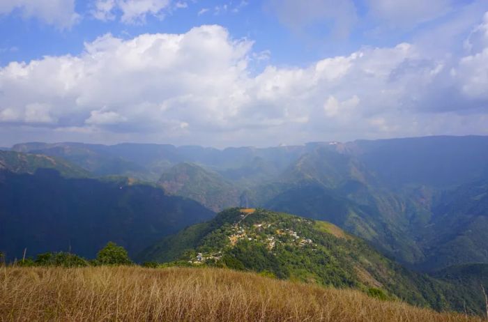 A snapshot of Kongthong Village in Meghalaya, India