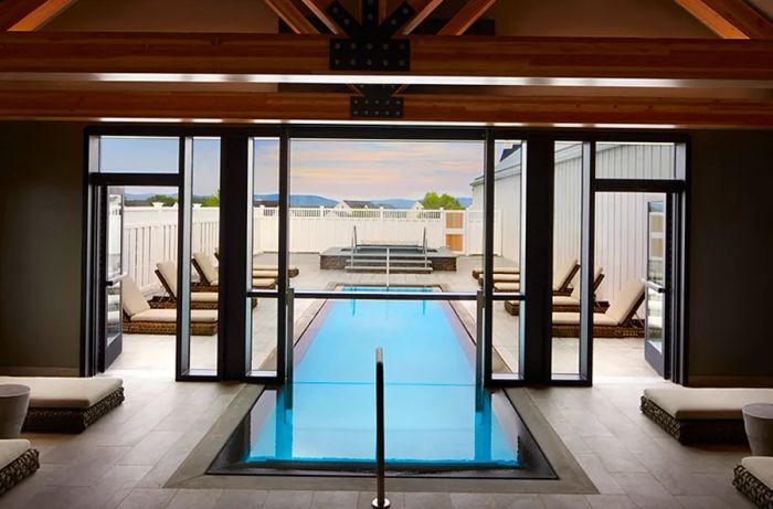 The ultimate vacation question at Miraval: to swim indoors or outdoors?