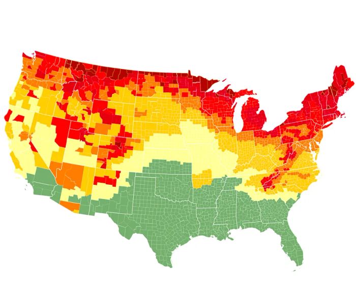 Fall Foliage Map for October 7, 2024