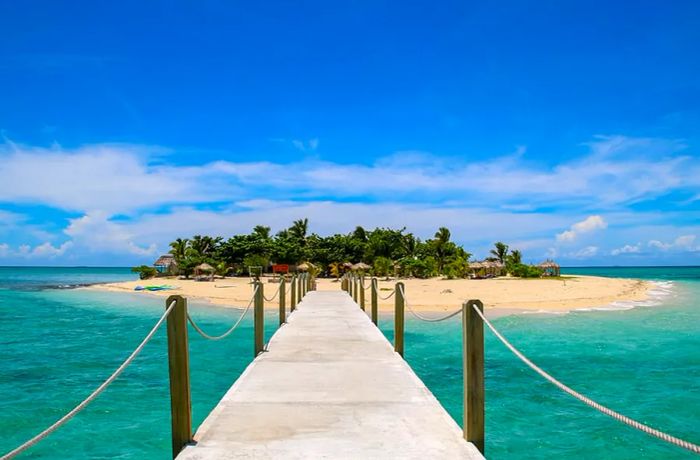 Dock leading to Tivua Island