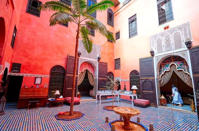 Garden patio in Casablanca, Morocco