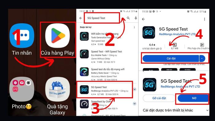 Cách tải 5G Speed Test về điện thoại