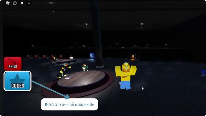 Hướng dẫn nhập mã code Spindown Roblox - bước 2