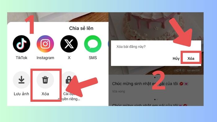 cách sử dụng TikTok Notes để xóa bài đăng bước 3